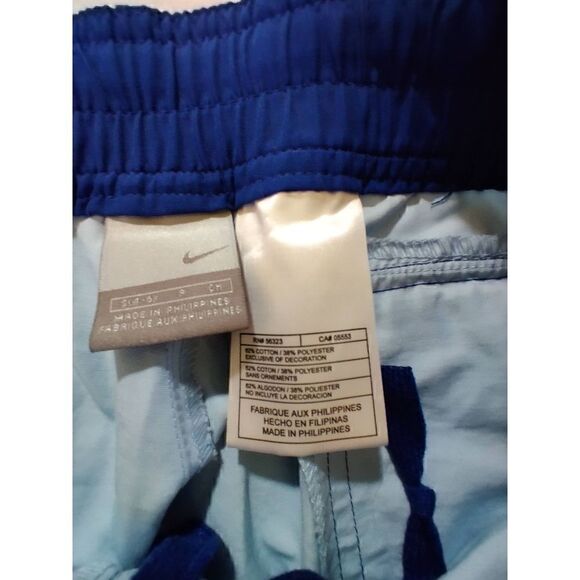 Nike Blue Women's Size Small Capri Cotton Blend Athletic Pants With Drawstring - Picture 5 of 9
